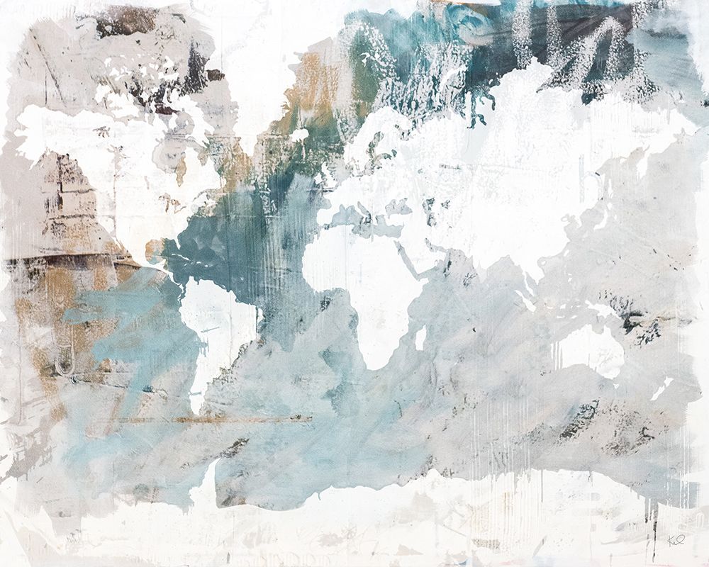 Neutral World Map art print by Kent Youngstrom for $57.95 CAD