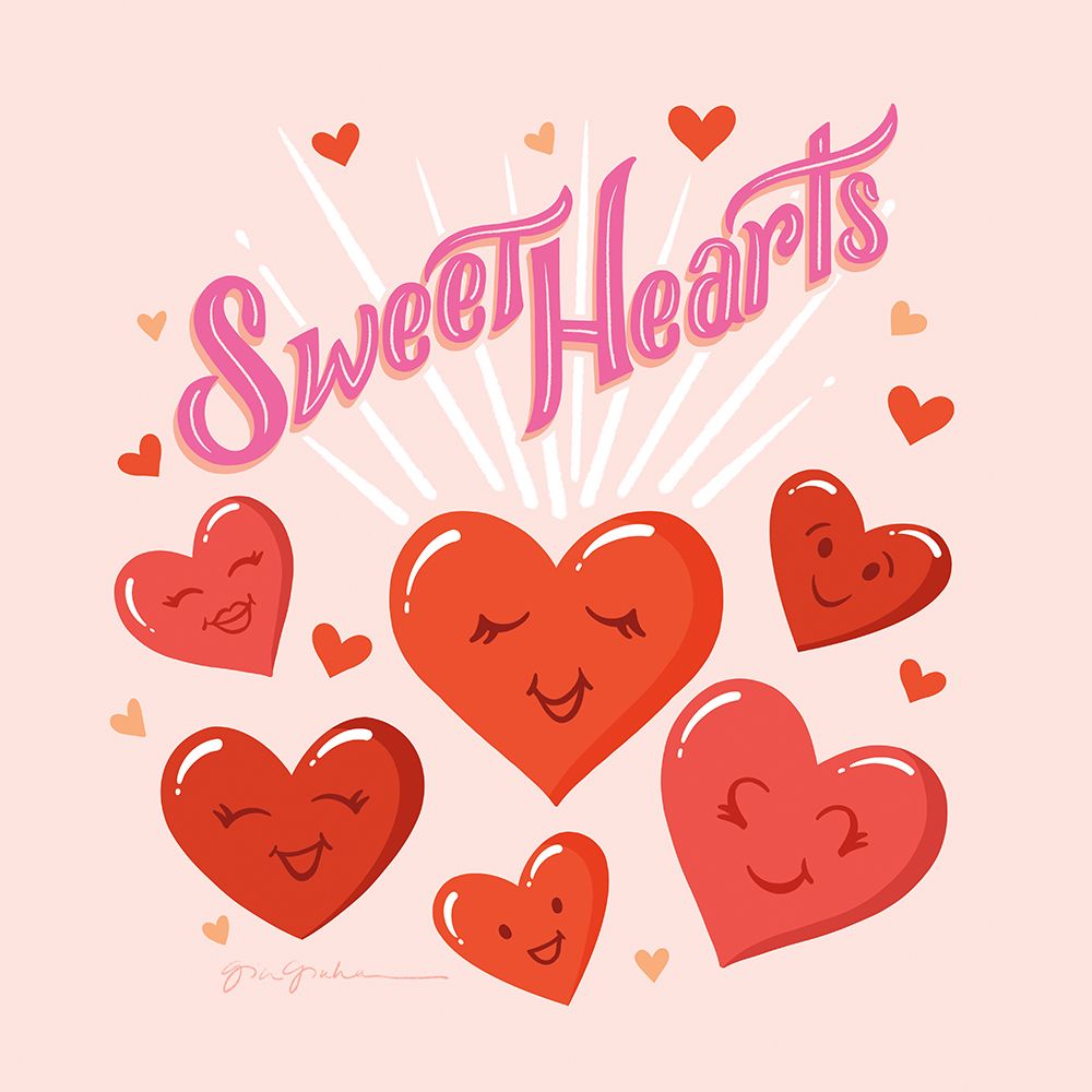 Sweet Hearts IV art print by Gia Graham for $57.95 CAD