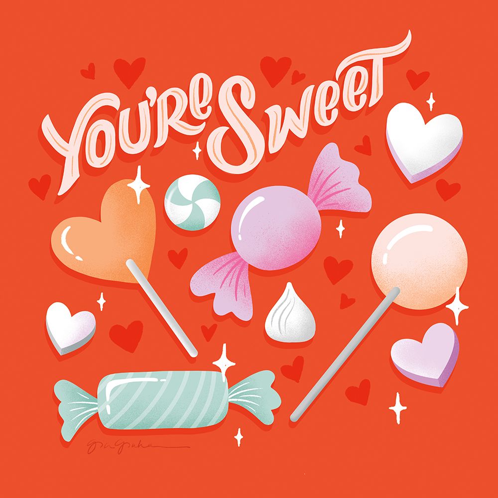 Sweet Hearts V art print by Gia Graham for $57.95 CAD