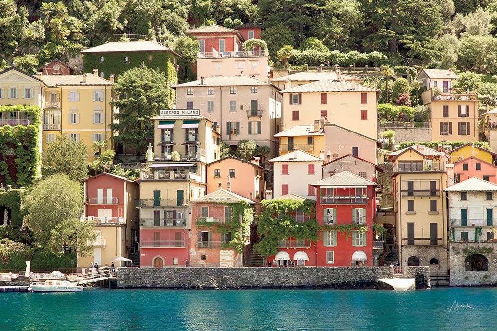 Lake Como Village II art print by Aledanda for $57.95 CAD