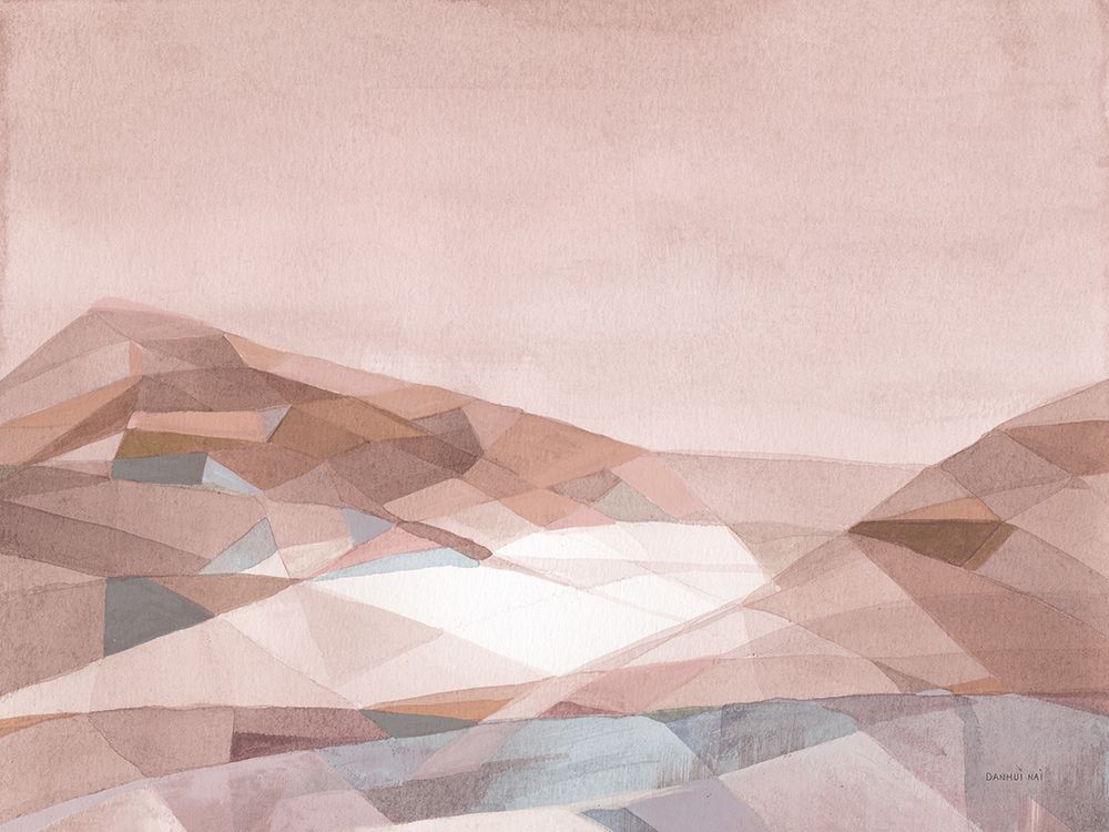 Warm Geometric Mountain v2 art print by Danhui Nai for $57.95 CAD