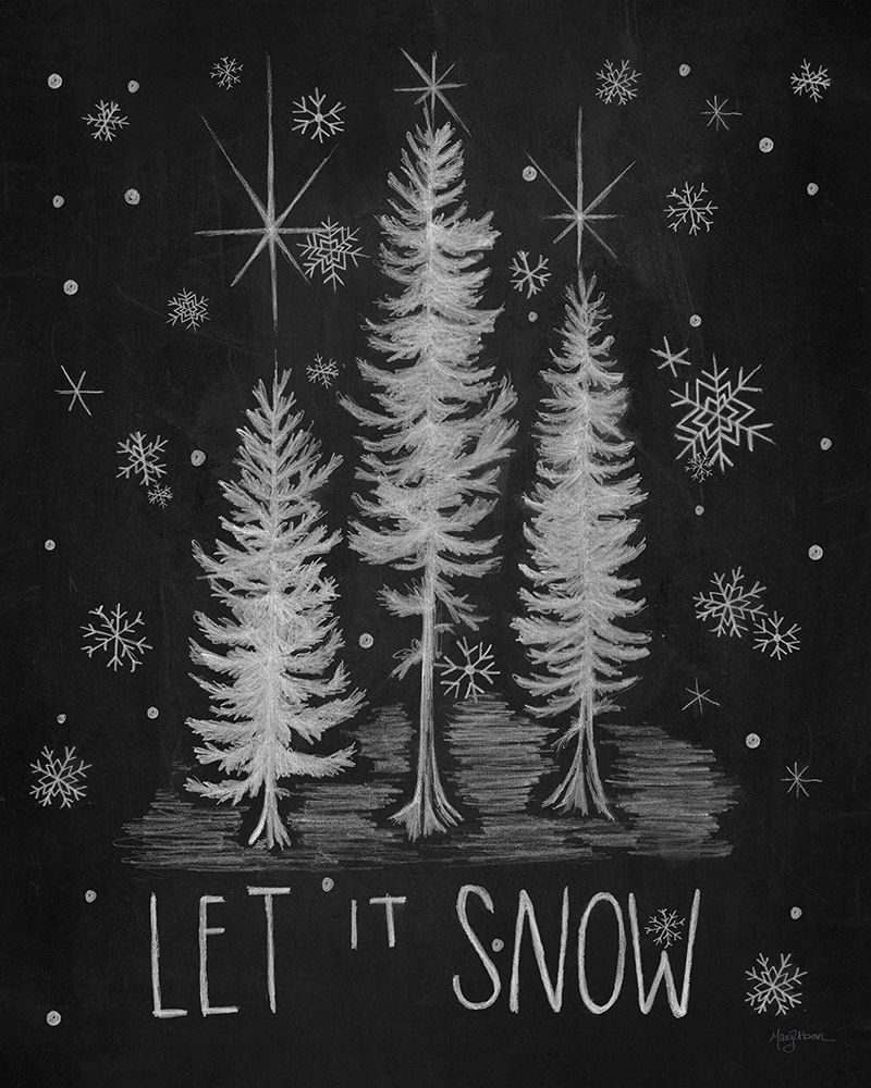Chalkboard Holiday Trees I v2 art print by Mary Urban for $57.95 CAD