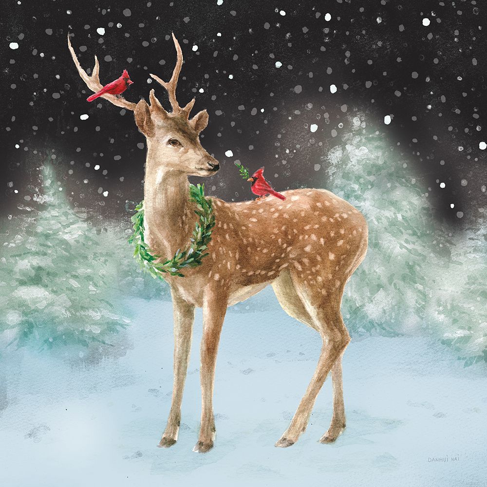 Woodland Celebration III Black art print by Danhui Nai for $57.95 CAD