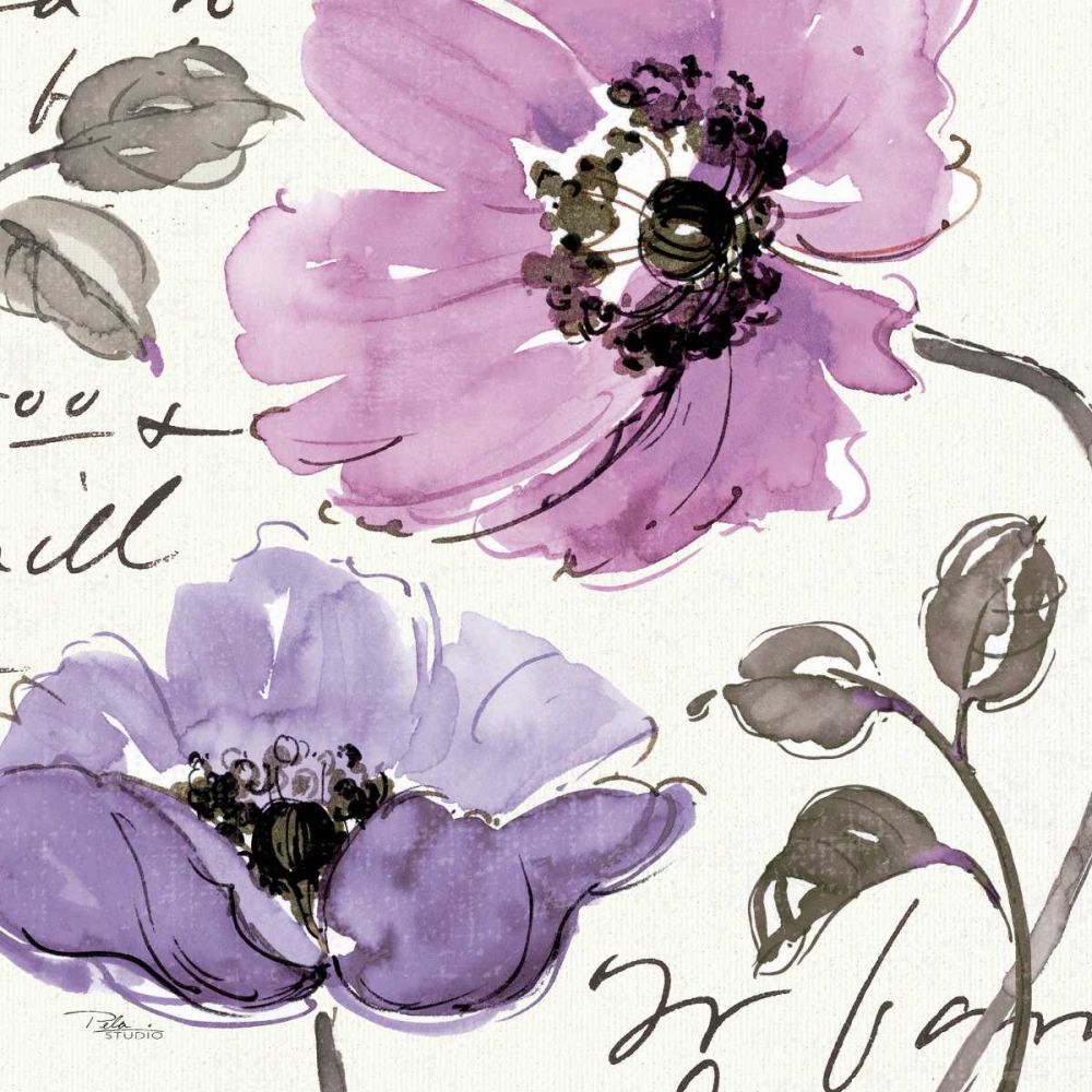 Floral Waltz Plum I art print by Pela Studio for $57.95 CAD