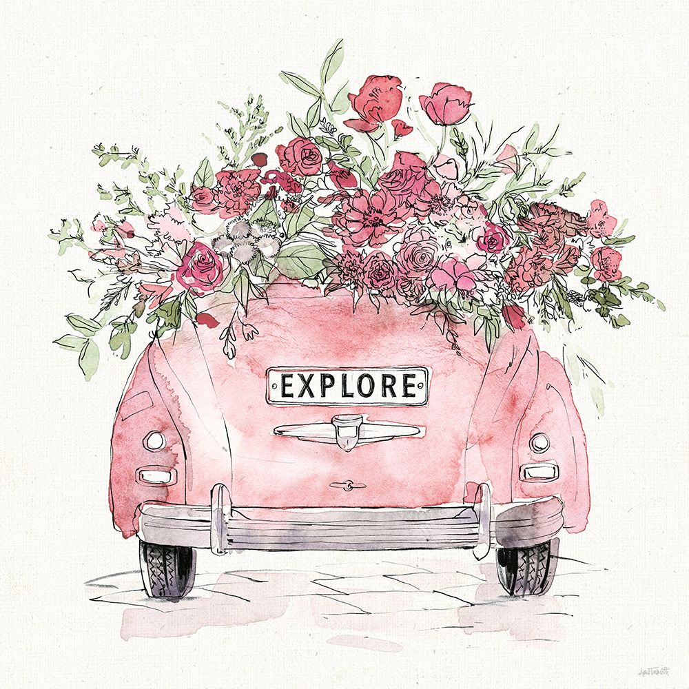 Vintage Travel IV art print by Anne Tavoletti for $57.95 CAD
