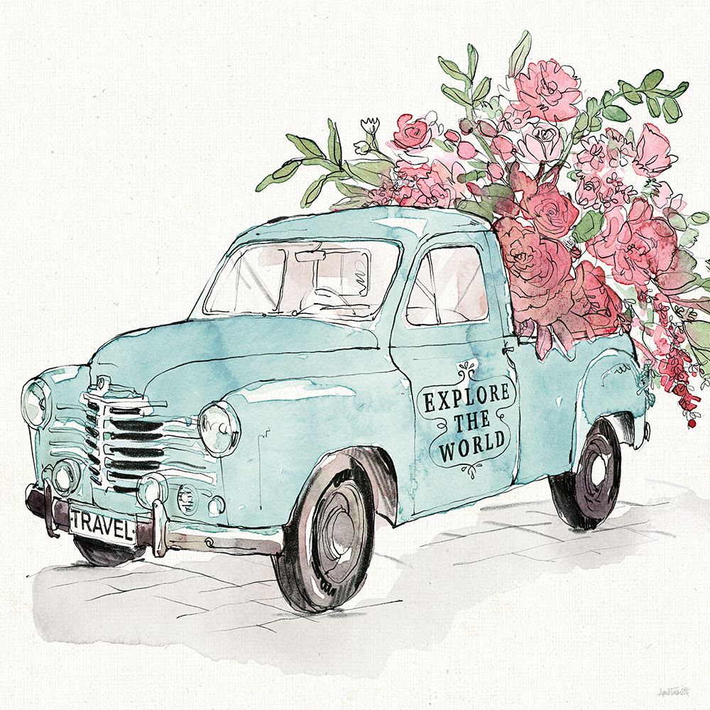 Vintage Travel V art print by Anne Tavoletti for $57.95 CAD