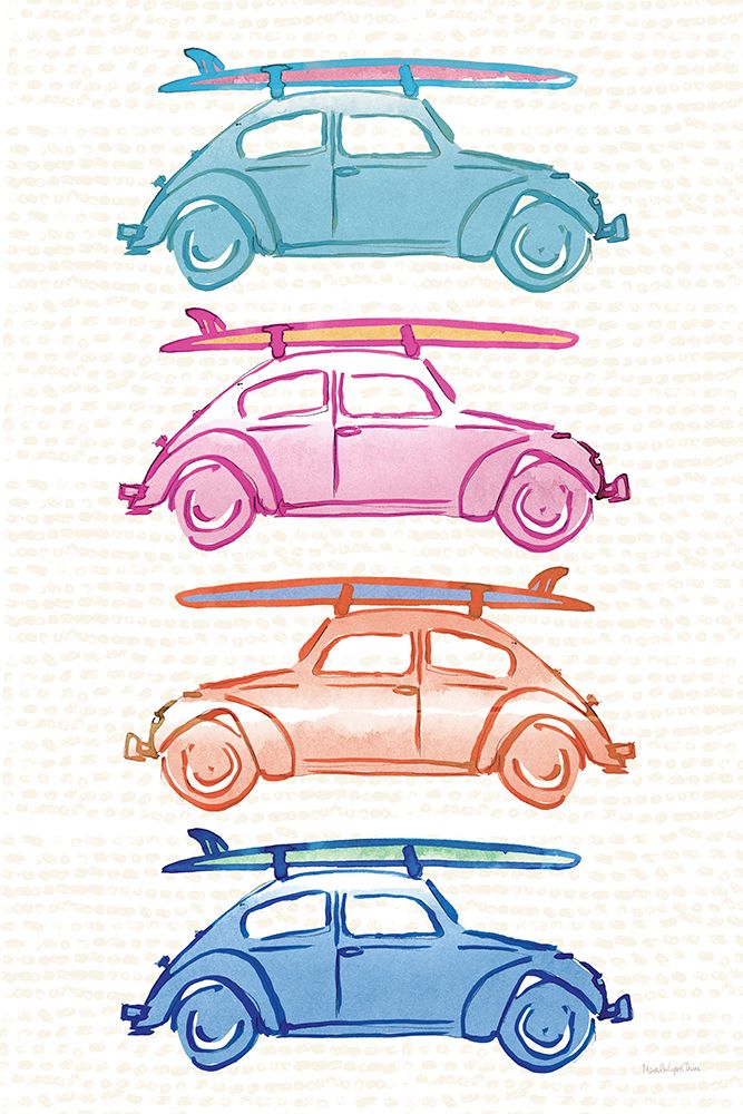 Laguna Cars art print by Mercedes Lopez Charro for $57.95 CAD