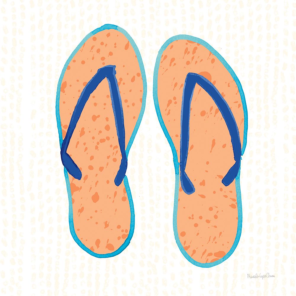 Laguna Flipflops I art print by Mercedes Lopez Charro for $57.95 CAD