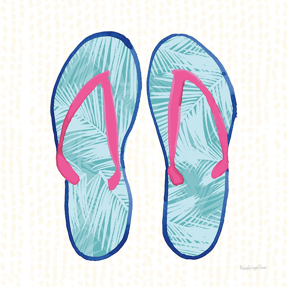Laguna Flipflops II art print by Mercedes Lopez Charro for $57.95 CAD