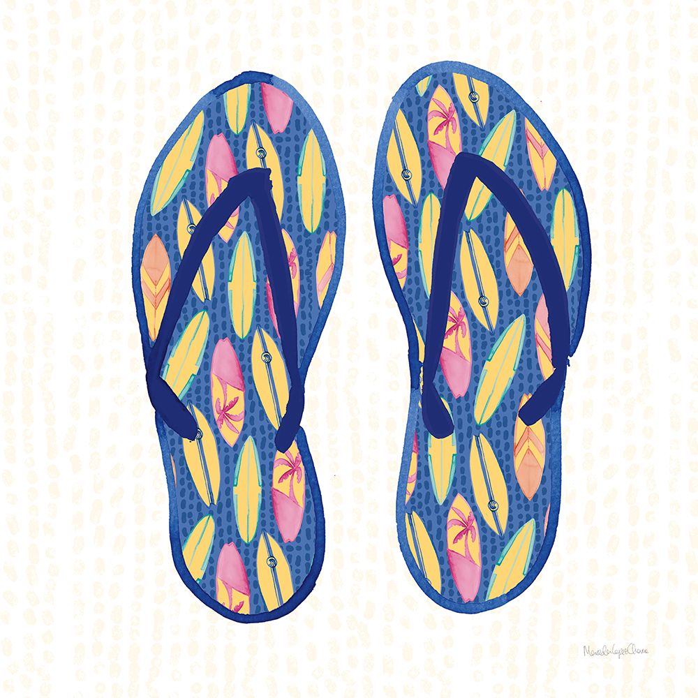 Laguna Flipflops III art print by Mercedes Lopez Charro for $57.95 CAD