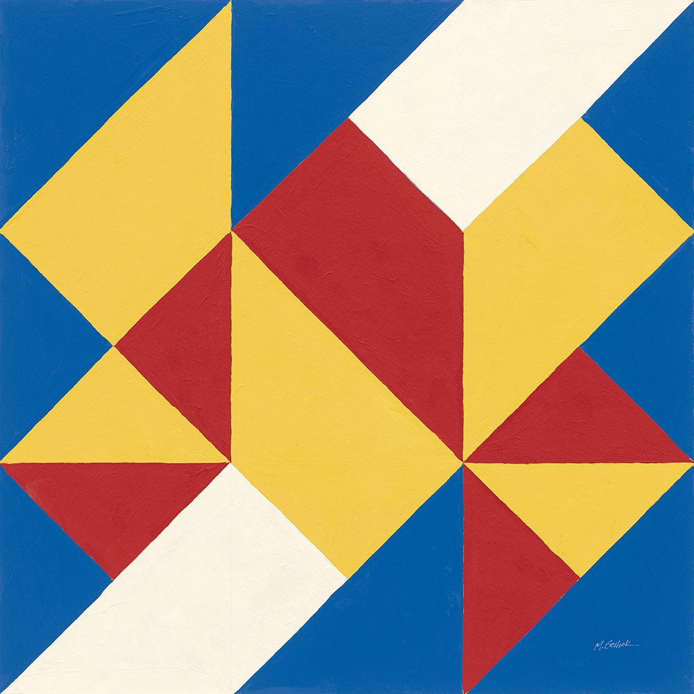 Triangles I Bright Primary art print by Mike Schick for $57.95 CAD