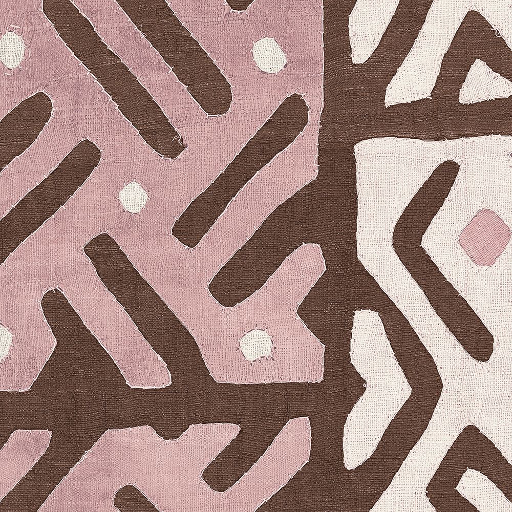 Kuba Cloth I Sq II Pink and White art print by Wild Apple Portfolio for $57.95 CAD