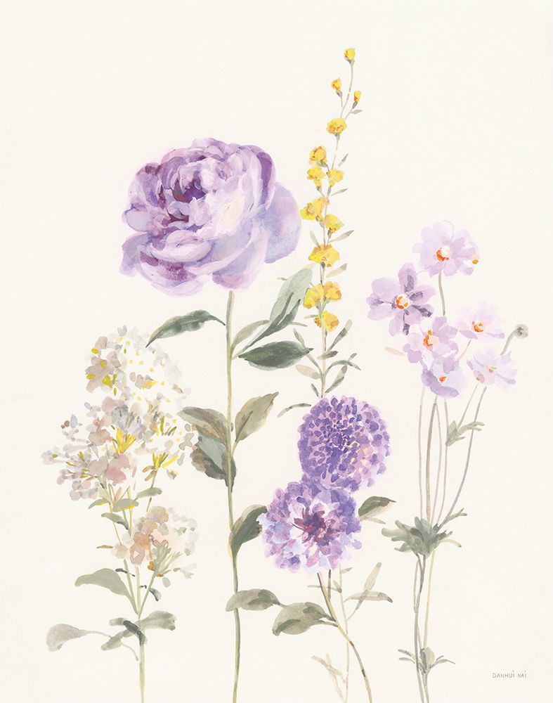 Picket Fence Flowers I Pastel art print by Danhui Nai for $57.95 CAD