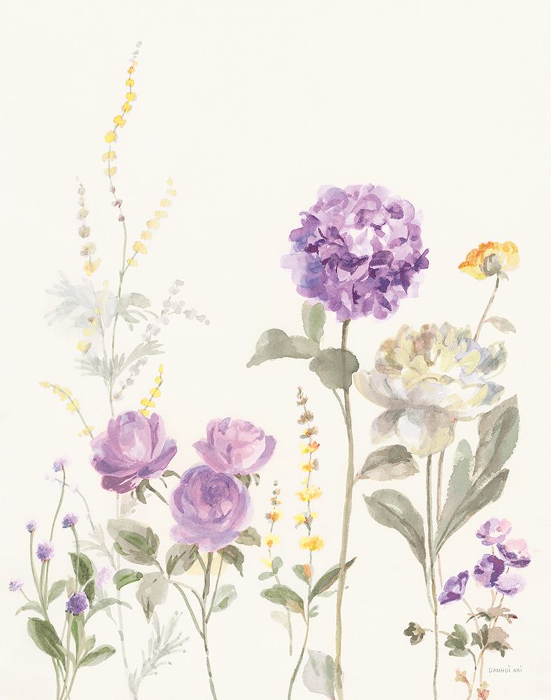 Picket Fence Flowers II Pastel art print by Danhui Nai for $57.95 CAD