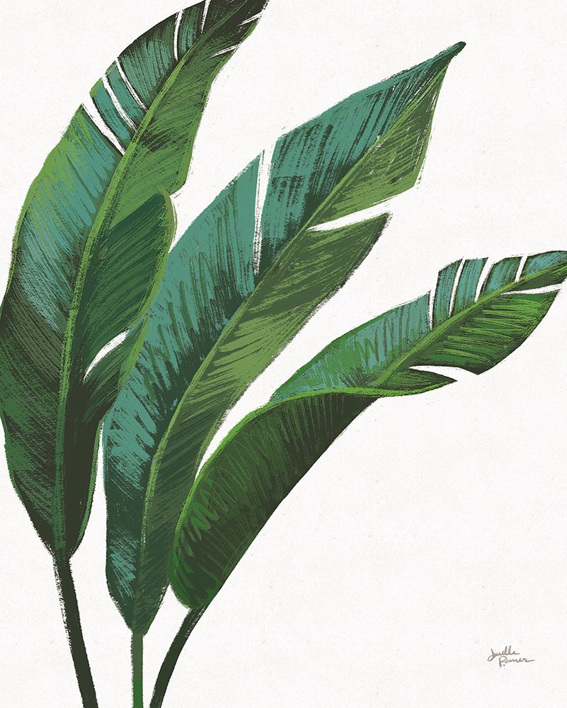 Emerald Banana Leaves I art print by Janelle Penner for $57.95 CAD