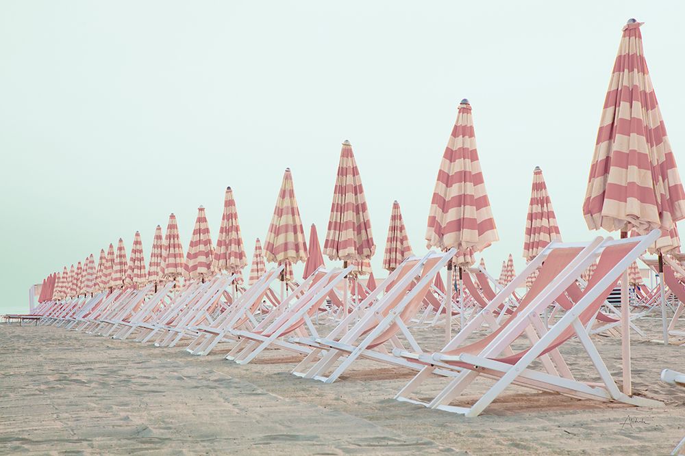 Pink Umbrellas art print by Aledanda for $57.95 CAD