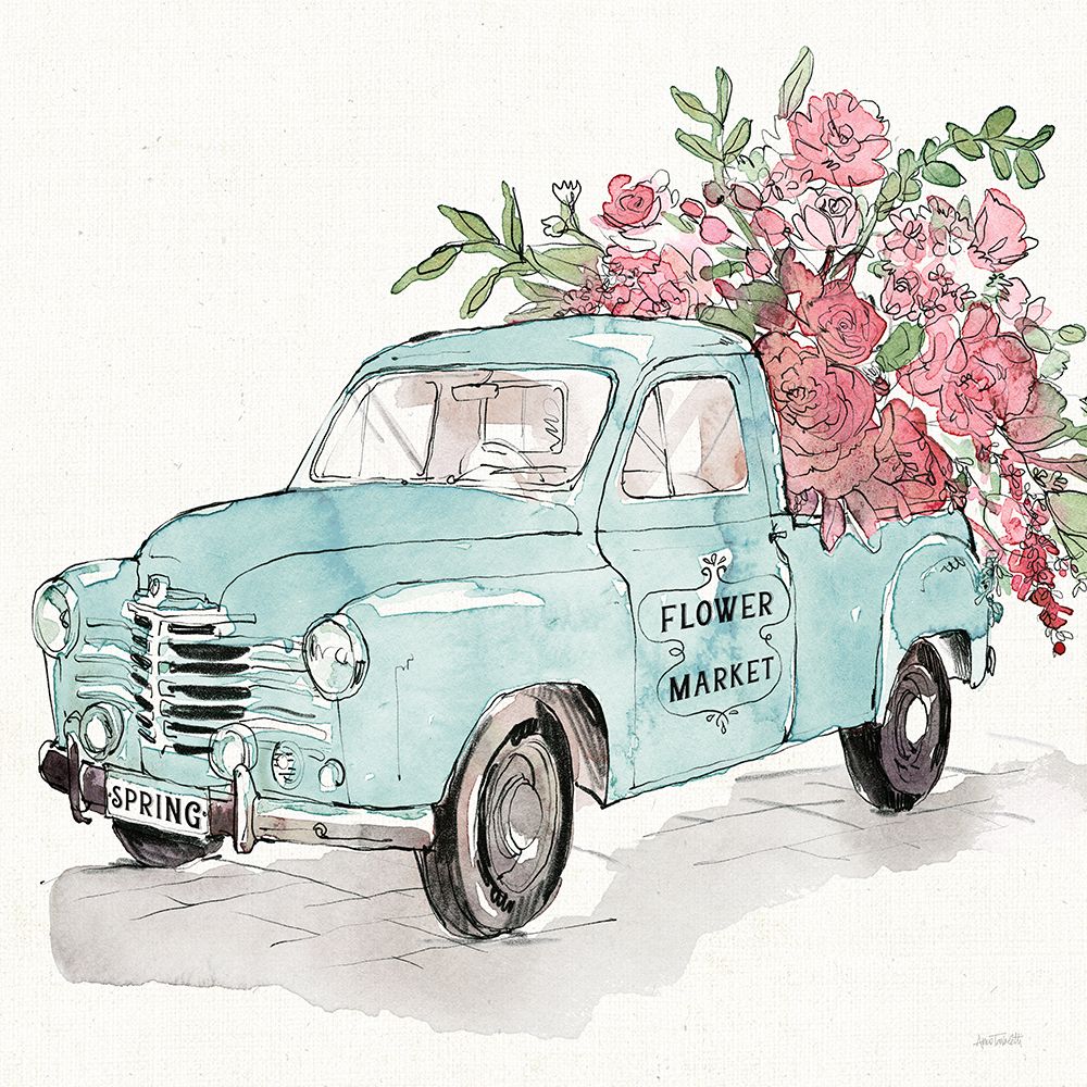 Vintage Travel V Spring art print by Anne Tavoletti for $57.95 CAD
