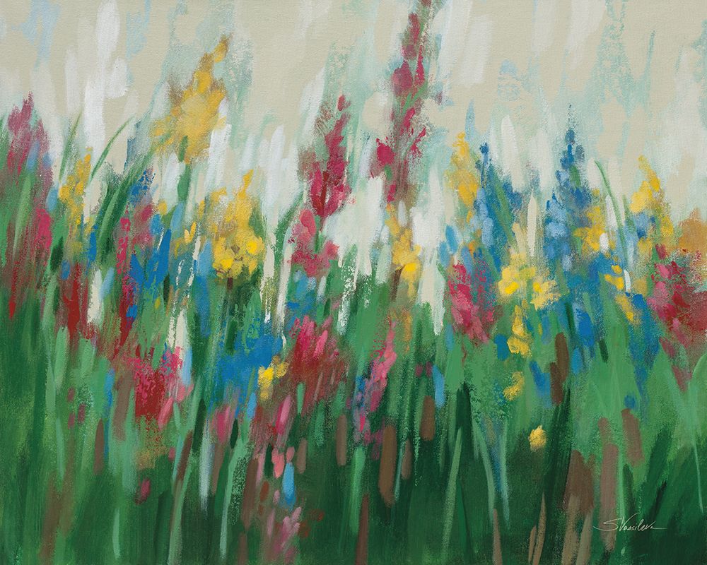 Flowers by the Cottage art print by Silvia Vassileva for $57.95 CAD
