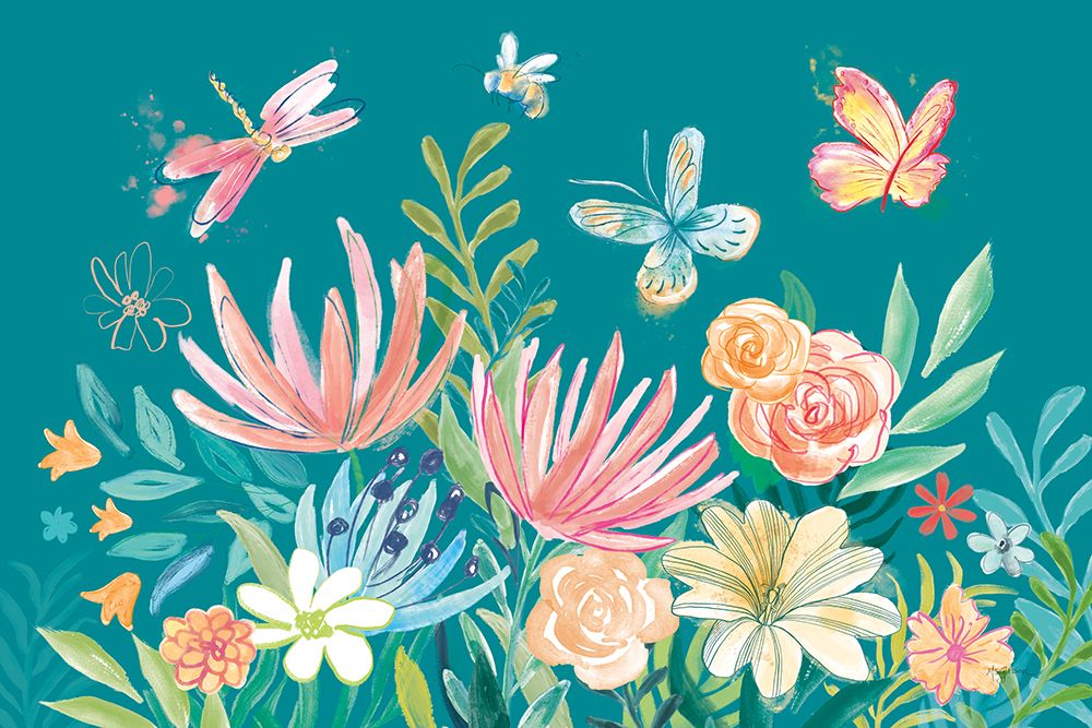 Flower Fun I Dark art print by Mary Urban for $57.95 CAD