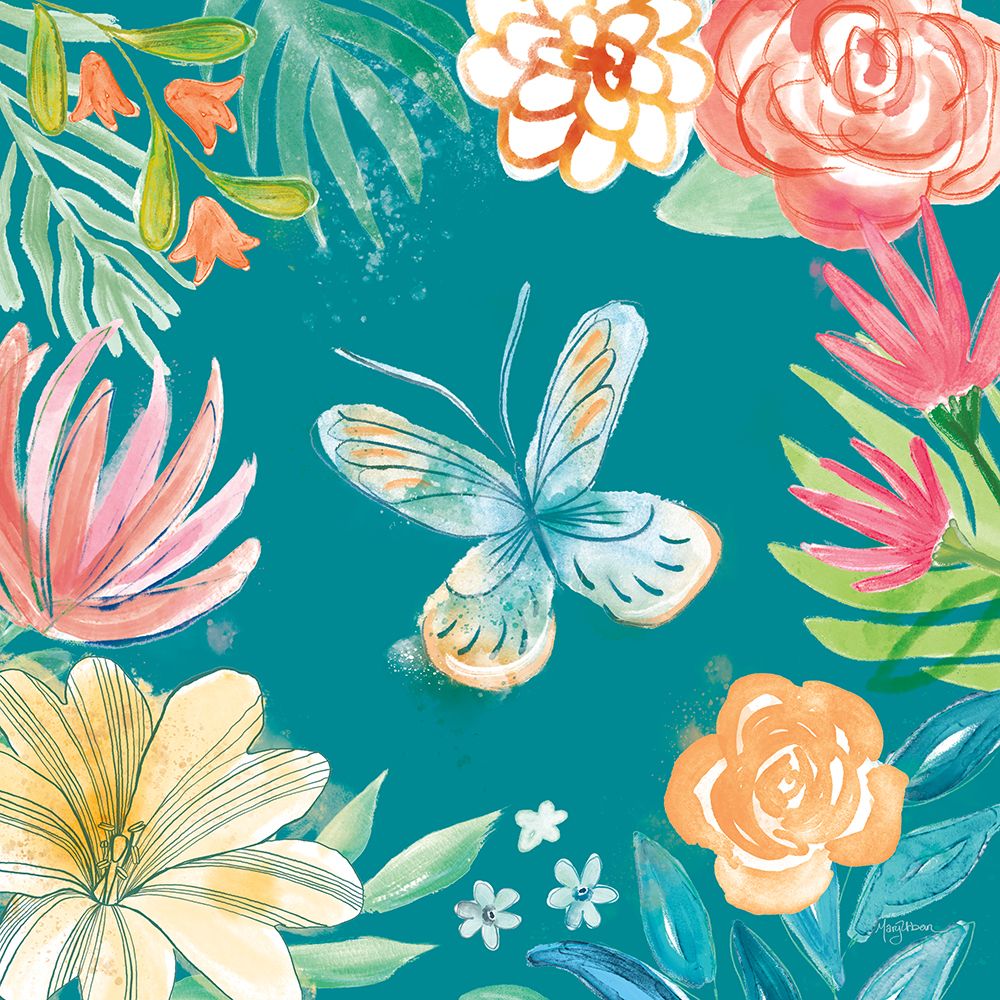 Flower Fun II Dark art print by Mary Urban for $57.95 CAD