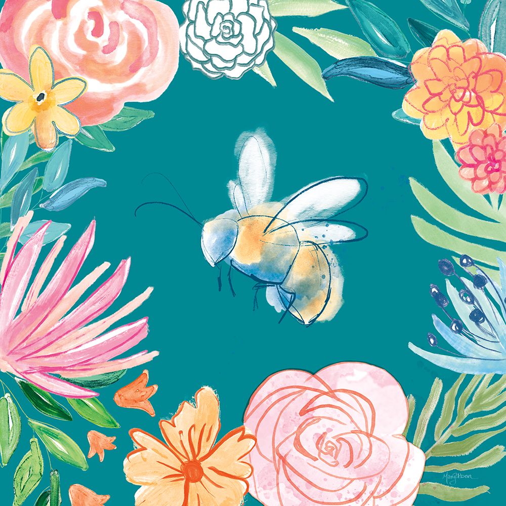 Flower Fun V Dark art print by Mary Urban for $57.95 CAD