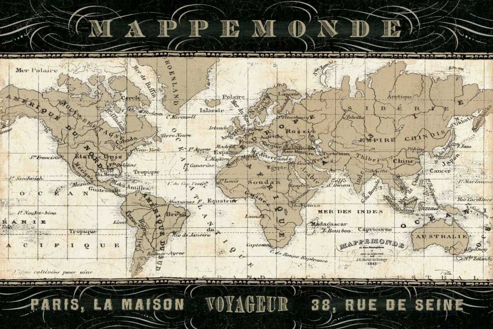 Mappemonde art print by Pela Studio for $57.95 CAD