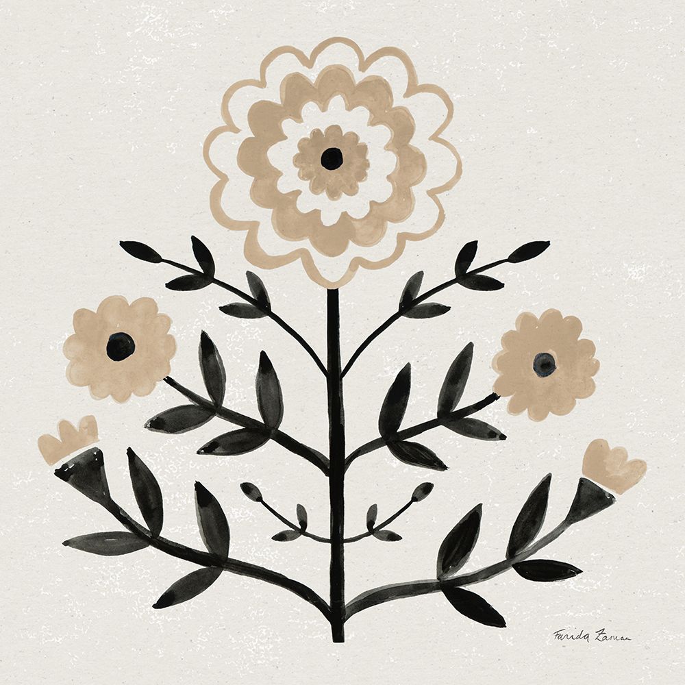 Garden Folk I Brown art print by Farida Zaman for $57.95 CAD