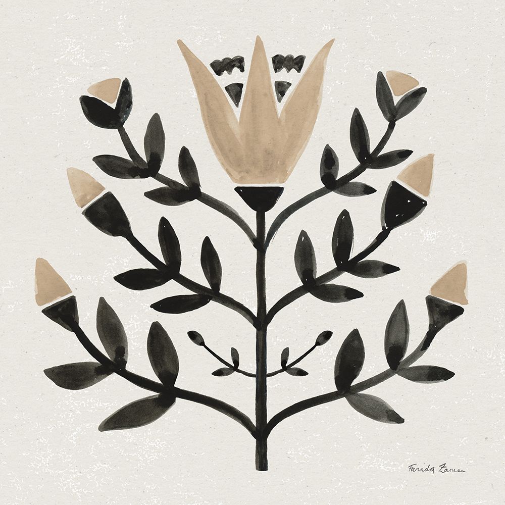 Garden Folk II Brown art print by Farida Zaman for $57.95 CAD