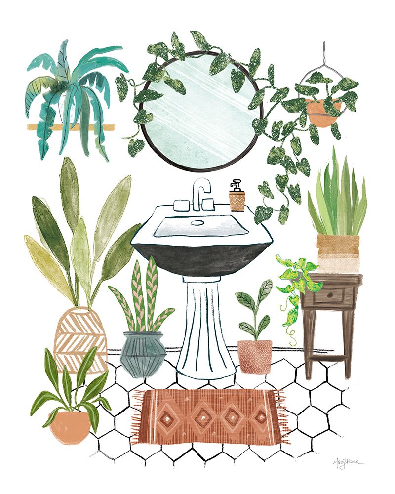 Urban Jungle Bathing I art print by Mary Urban for $57.95 CAD