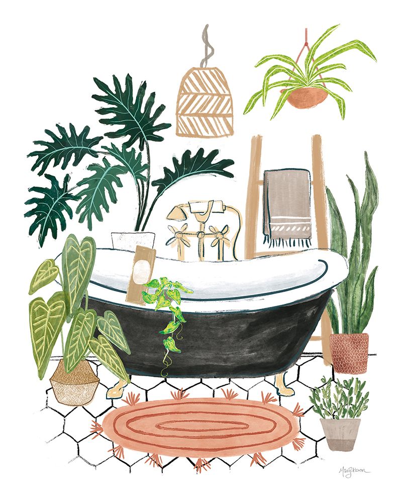 Urban Jungle Bathing II art print by Mary Urban for $57.95 CAD