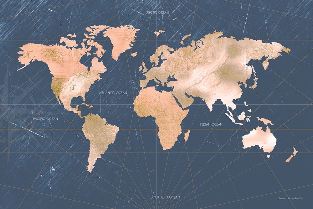 Mindfully Marbled Map art print by Omar Escalante for $57.95 CAD