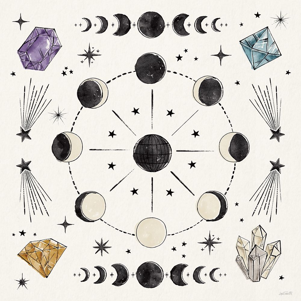 Mystic Moon VI art print by Anne Tavoletti for $57.95 CAD