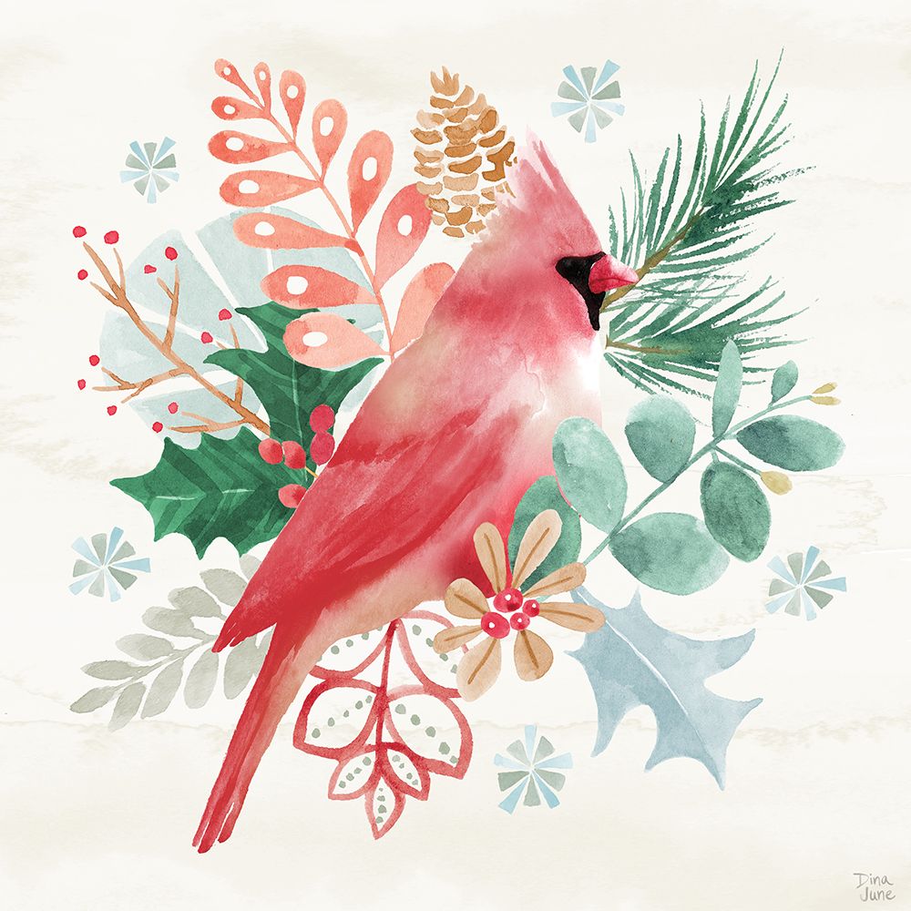 Snowy Critters II art print by Dina June for $57.95 CAD
