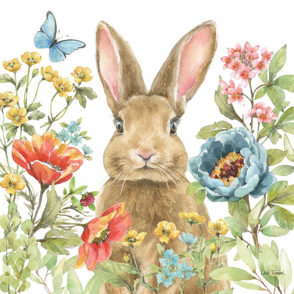 Garden Bunnies II art print by Leslie Trimbach for $57.95 CAD