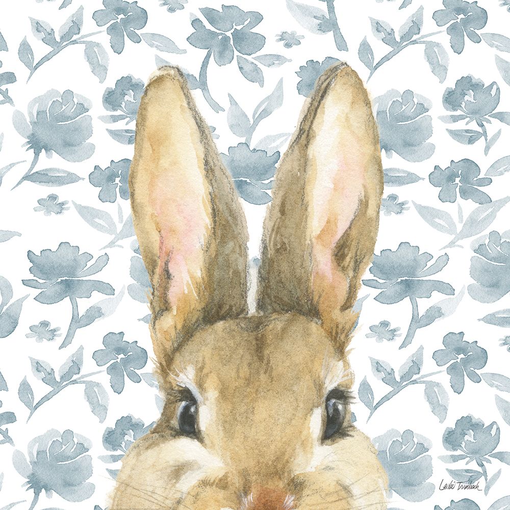 Garden Bunnies VI art print by Leslie Trimbach for $57.95 CAD