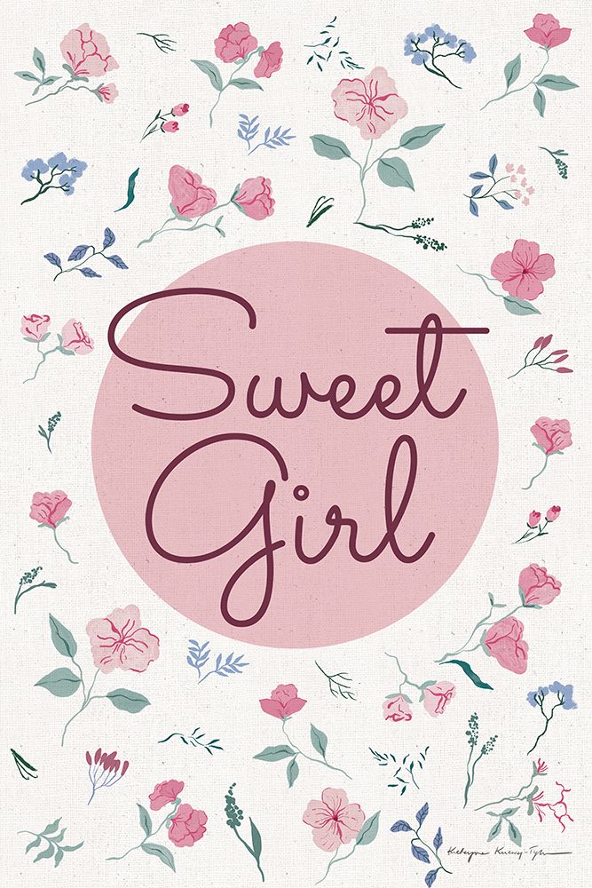 French Words V Girl art print by Kasia Kucwaj-Tybur for $57.95 CAD