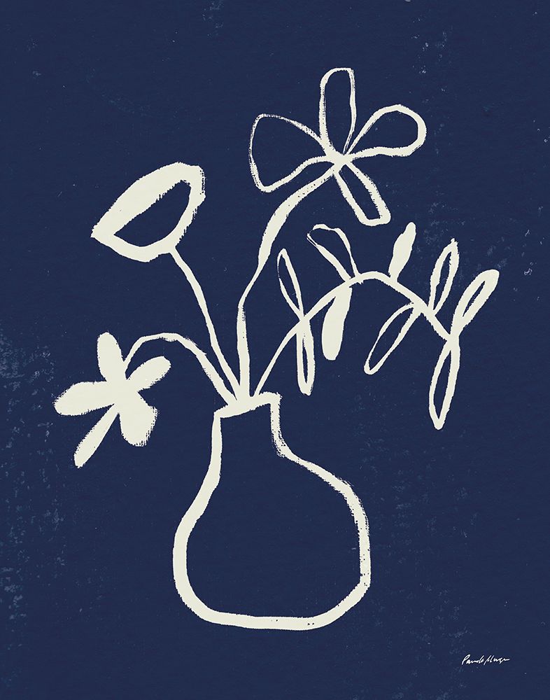 Floral Sketch I Navy art print by Pamela Munger for $57.95 CAD