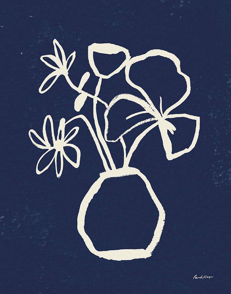 Floral Sketch II Navy art print by Pamela Munger for $57.95 CAD