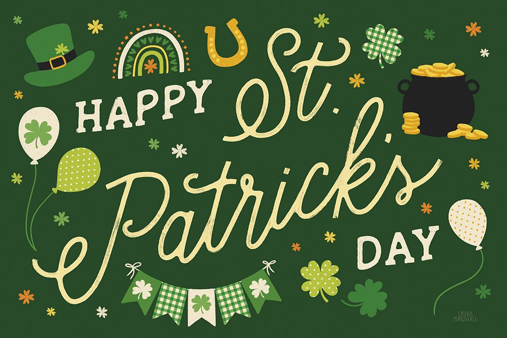 Shamrock Wishes I art print by Laura Marshall for $57.95 CAD