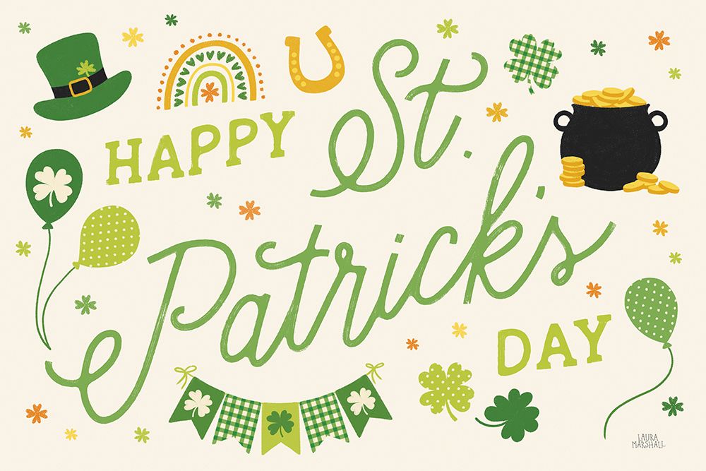 Shamrock Wishes I Light art print by Laura Marshall for $57.95 CAD
