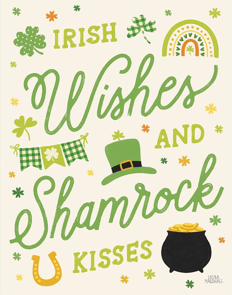 Shamrock Wishes II Light art print by Laura Marshall for $57.95 CAD