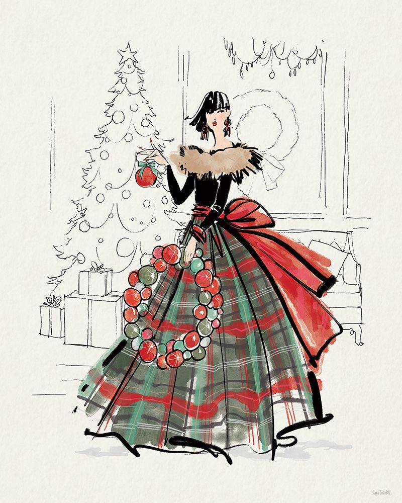 Holiday Fashionistas V art print by Anne Tavoletti for $57.95 CAD