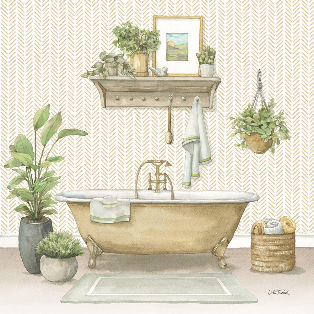 Serene Bath II art print by Leslie Trimbach for $57.95 CAD