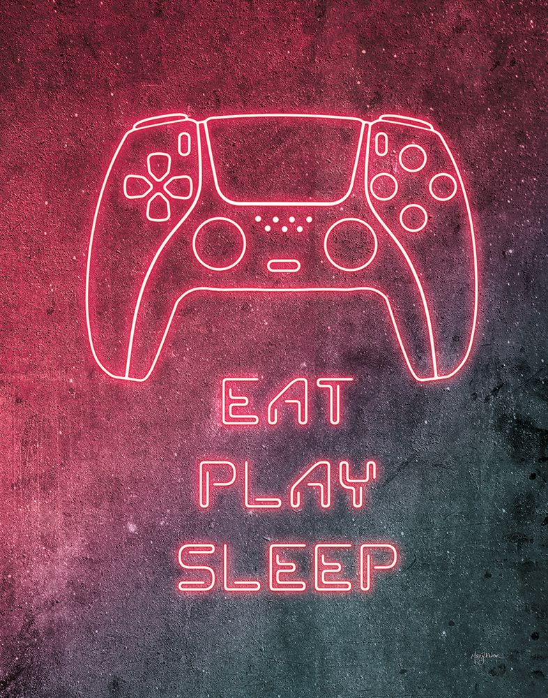 Neon Gamer I Red art print by Mary Urban for $57.95 CAD