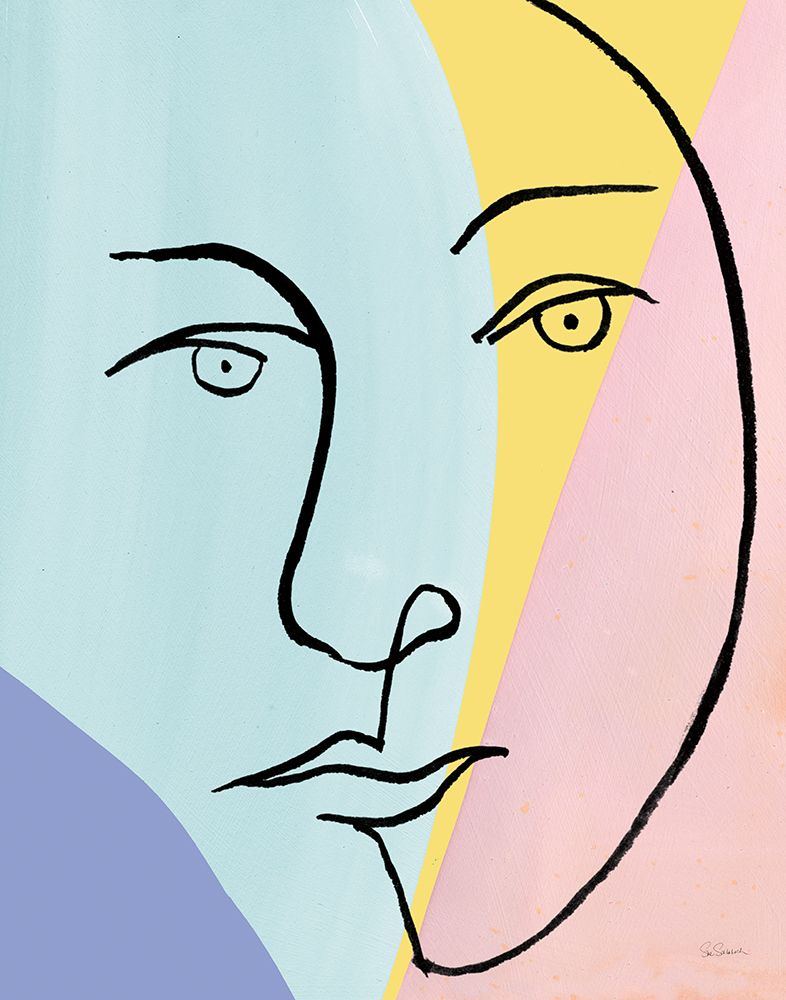 Ink Women IV Colorblock Pastel art print by Sue Schlabach for $57.95 CAD