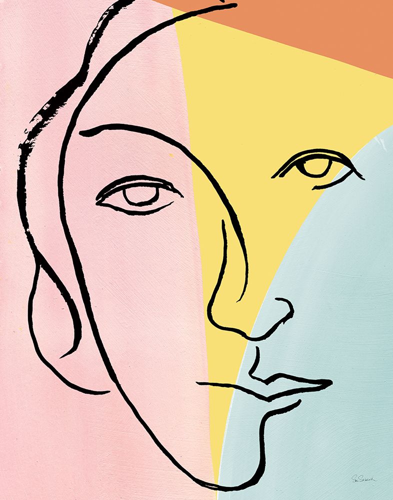 Ink Women V Colorblock Pastel art print by Sue Schlabach for $57.95 CAD