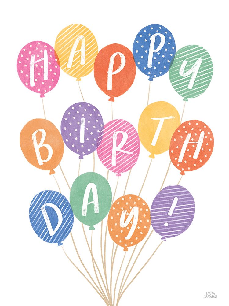Birthday Wishes II art print by Laura Marshall for $57.95 CAD