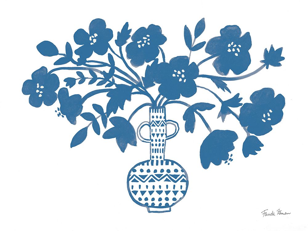 Modern Vallarta Blue I White art print by Farida Zaman for $57.95 CAD