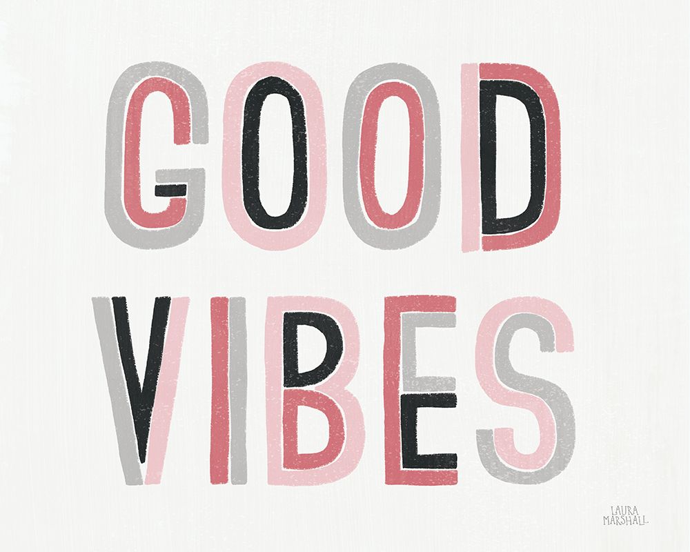 Retro Words I Pink Crop art print by Laura Marshall for $57.95 CAD