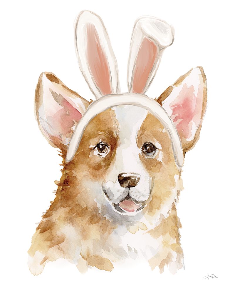 Easter Corgi art print by Katrina Pete for $57.95 CAD